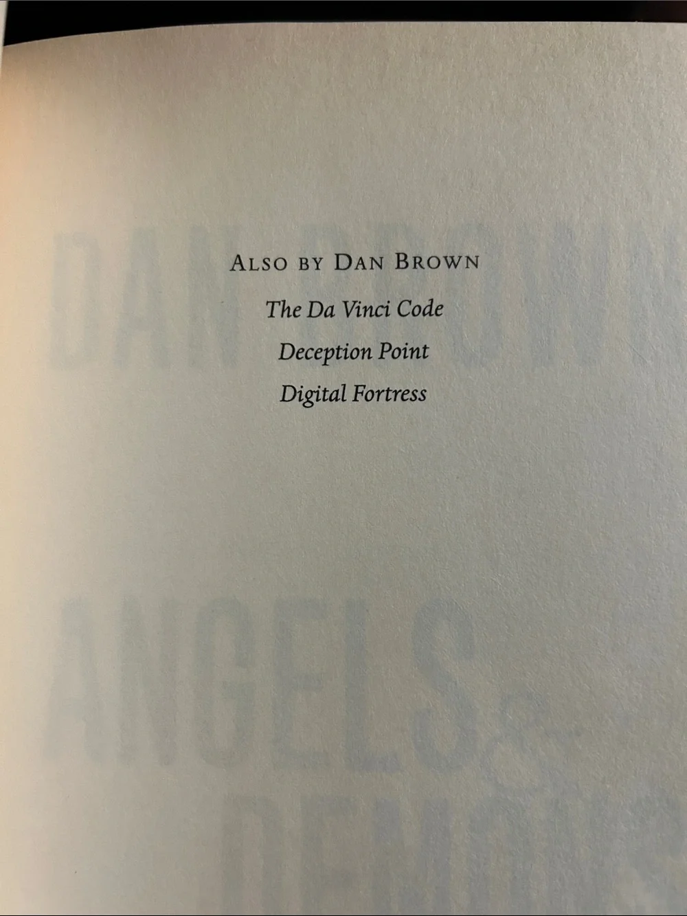 Angels & Demons - First Atria Books 1st edition Hardcover Edition used book